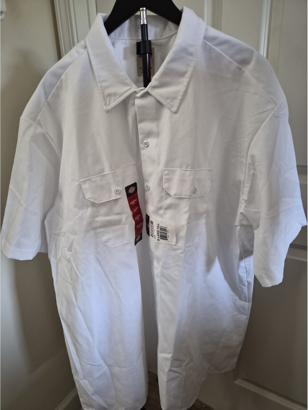 NWT Dickies Button Up Work Shirt White Size 3XT Baggy